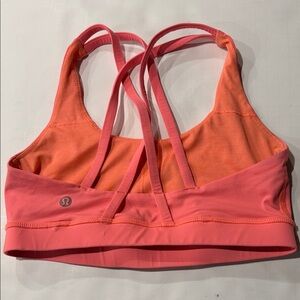 lululemon athletica Coral Pink and Orange Strappy Sports Bra